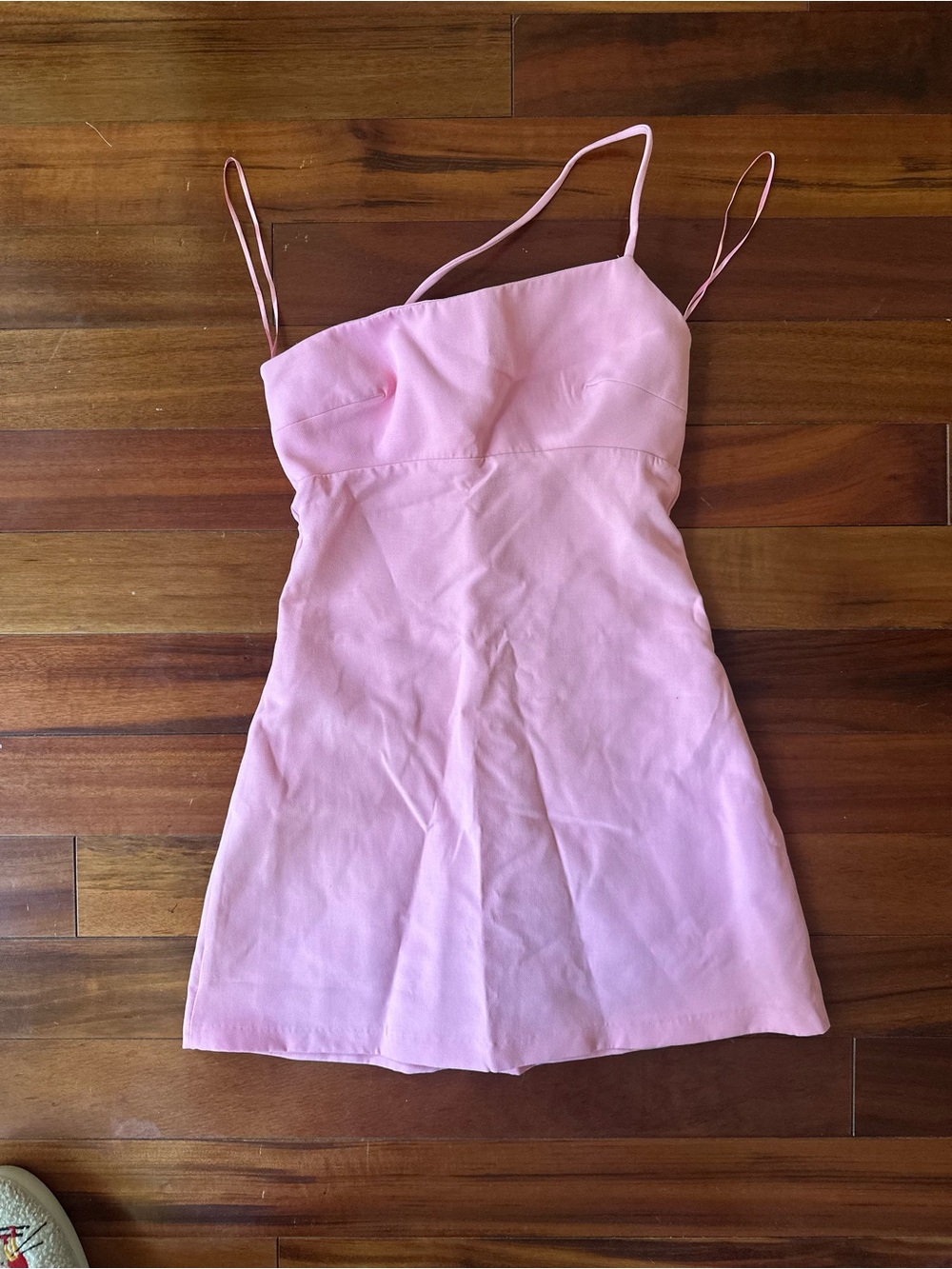 Zara Bubblegum Pink Spaghetti Strap Mini Dress